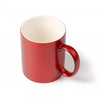 Marty - Ceramic mug, ideal for laser marking. Inner layer with glossy gold finish, 350ml.