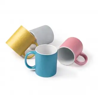Fiona - Ceramic mug with glitter effect, specially designed for sublimation, 350ml.