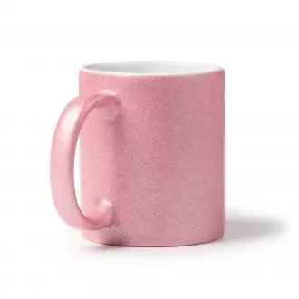 Fiona - Ceramic mug with glitter effect, specially designed for sublimation, 350ml.