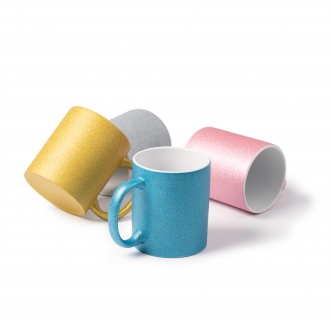 Fiona - Ceramic mug with glitter effect, specially designed for sublimation, 350ml.