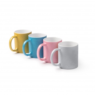 Fiona - Ceramic mug with glitter effect, specially designed for sublimation, 350ml.