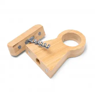 Konen - Corkscrew made of bamboo with elegant bottle holder