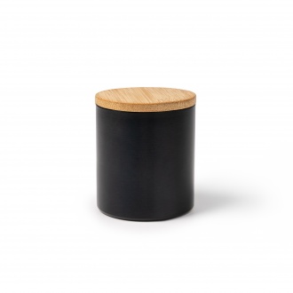 Maris - Aromatic candle with an aluminum bowl with a metallic finish and a bamboo lid. Vanilla aroma.
