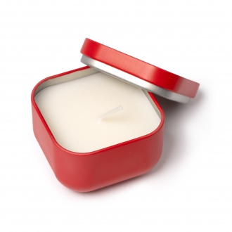Trini - Aromatic candle with a square metal bowl. Vegetable wax with the aroma of lavender.