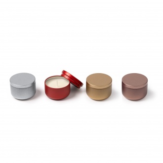 Gento - Aromatic round bowl candle, floral-scented vegetable wax.