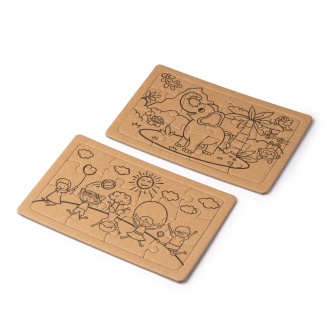 Zeon - A set of coloring puzzles made from recycled cardboard.