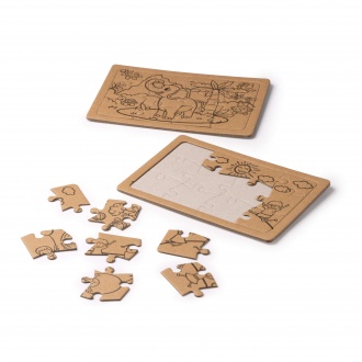 Zeon - A set of coloring puzzles made from recycled cardboard.