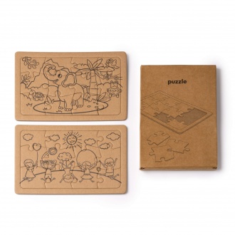 Zeon - A set of coloring puzzles made from recycled cardboard.