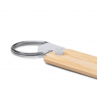 Nokel - Bamboo key ring with coin for shopping trolley