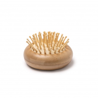 Seldon - Foldable bamboo hair brush with mirror