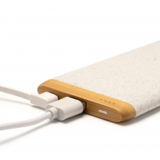 KASIM - Powerbank made of wheat fiber and bamboo, 5000mAh