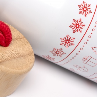 Melow - Bottle made of stainless steel with double walls and bamboo cap, 500ml.