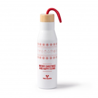 Melow - Bottle made of stainless steel with double walls and bamboo cap, 500ml.