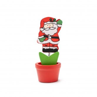 Basov - Christmas pattern ornament with wooden clip.