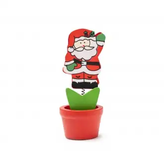 Basov - Christmas pattern ornament with wooden clip.