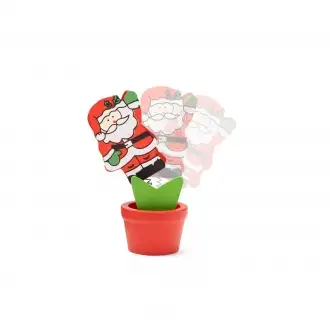 Basov - Christmas pattern ornament with wooden clip.