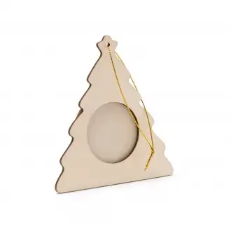 Filey - Wooden Christmas photo frame with a diameter of 4.5 cm