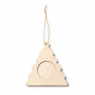 Filey - Wooden Christmas photo frame with a diameter of 4.5 cm