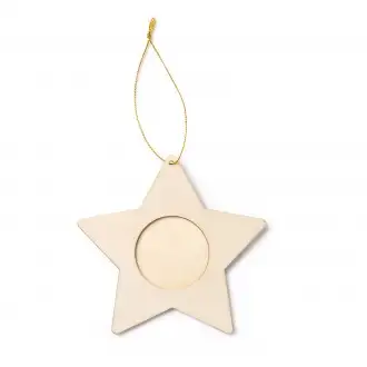 Filey - Wooden Christmas photo frame with a diameter of 4.5 cm