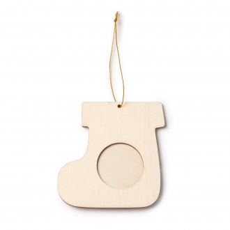Filey - Wooden Christmas photo frame with a diameter of 4.5 cm