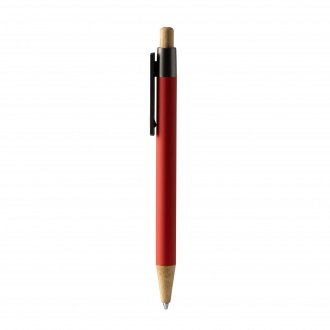 Copla - Rubber metal ballpoint pen with bamboo button