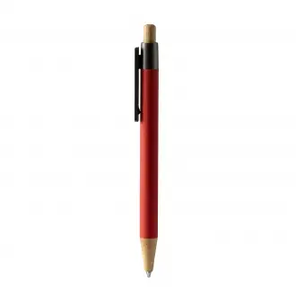 Copla - Rubber metal ballpoint pen with bamboo button
