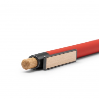 Copla - Rubber metal ballpoint pen with bamboo button