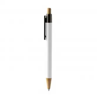 Copla - Rubber metal ballpoint pen with bamboo button