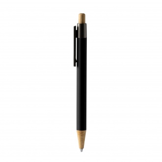 Copla - Rubber metal ballpoint pen with bamboo button