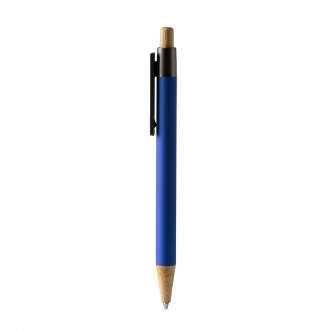 Copla - Rubber metal ballpoint pen with bamboo button