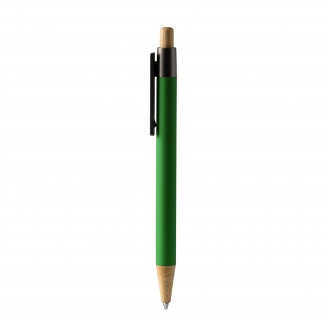 Copla - Rubber metal ballpoint pen with bamboo button