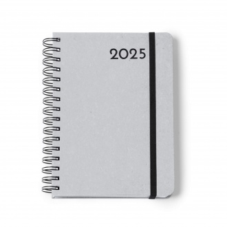 Kurtis - A5 calendar with recycled leather cover and elastic band