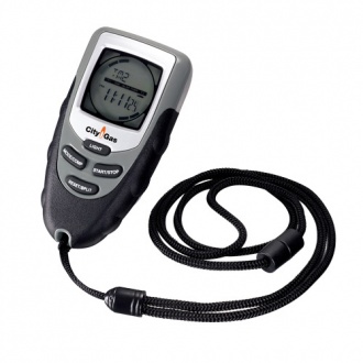 Electronic compass with clock and stopwatch