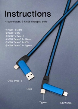 MANNY - 6iw1 fast charging and data transfer cable