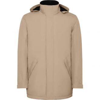 AMERICA - Waterproof jacket with quilted lining. High collar and retractable hood. 100% Recycled Polyester, 400g/m². 