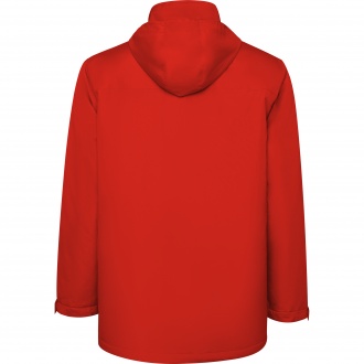 AMERICA - Waterproof jacket with quilted lining. High collar and retractable hood. 100% Recycled Polyester, 400g/m². 