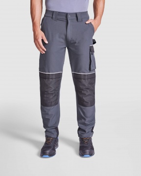 WALL - Flexible polyester work trousers with multiple pockets, weight: 260 g/m².