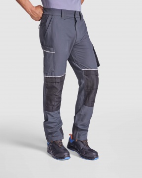 WALL - Flexible polyester work trousers with multiple pockets, weight: 260 g/m².