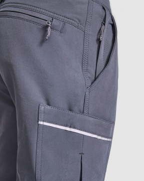WALL - Flexible polyester work trousers with multiple pockets, weight: 260 g/m².