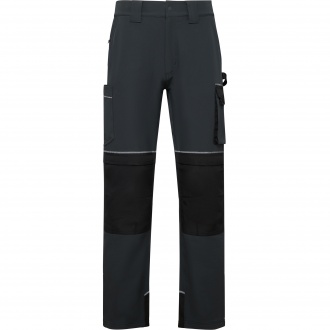 WALL - Flexible polyester work trousers with multiple pockets, weight: 260 g/m².