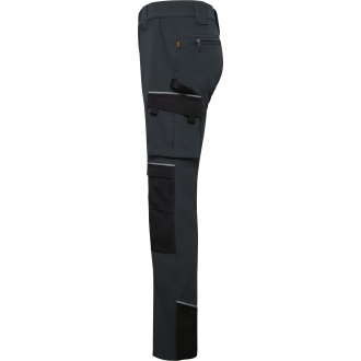 WALL - Flexible polyester work trousers with multiple pockets, weight: 260 g/m².