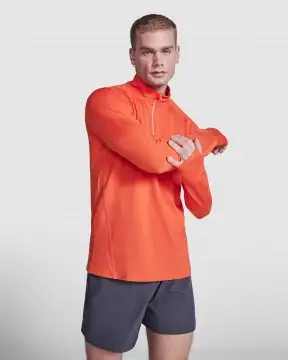 ESTAMBUL - Ranglan technical sweatshirt with long sleeves, half zippered, 200 gsm.