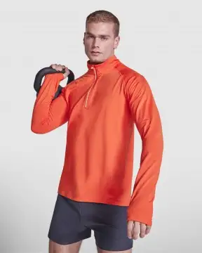 ESTAMBUL - Ranglan technical sweatshirt with long sleeves, half zippered, 200 gsm.