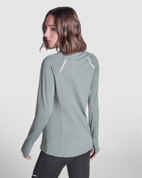 ESTAMBUL WOMAN - Women's long sleeve ranglan technical sweatshirt, half zippered, 200 gsm.