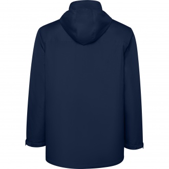 AMERICA - Waterproof jacket with quilted lining. High collar and retractable hood. 100% Recycled Polyester, 400g/m². 