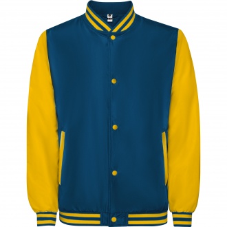 CALIFORNIA - Two-tone unisex jacket with quilted interior, zipper pockets and snap buttons.
