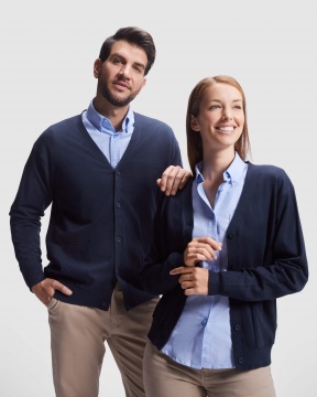 EXPLORER WOMAN - V-neck jacket in soft stitch fabric for women.