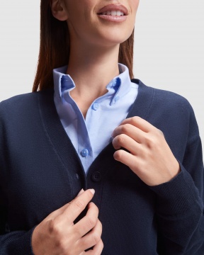 EXPLORER WOMAN - V-neck jacket in soft stitch fabric for women.