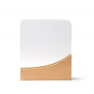 KUDER - Rectangular glass trophy, bamboo base
