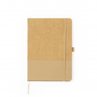 SULY - Notebook a5, corduroy and PU leather cover